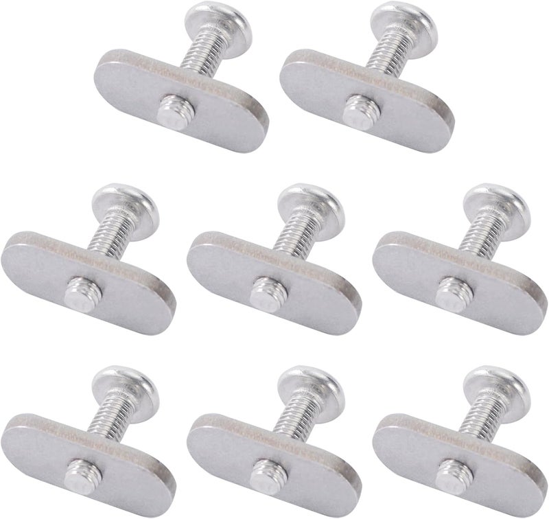 DoThisAllDay 304 Stainless Steel Kayak Rail/Track Screws 304 SS Track Nuts Kayak Hardware Mount Tie Down Eyelet Rail Kayak Mounting Screws Gear Mounting Replacement Kit for Kayaks Rails Screws Canoes Boats - Image 1